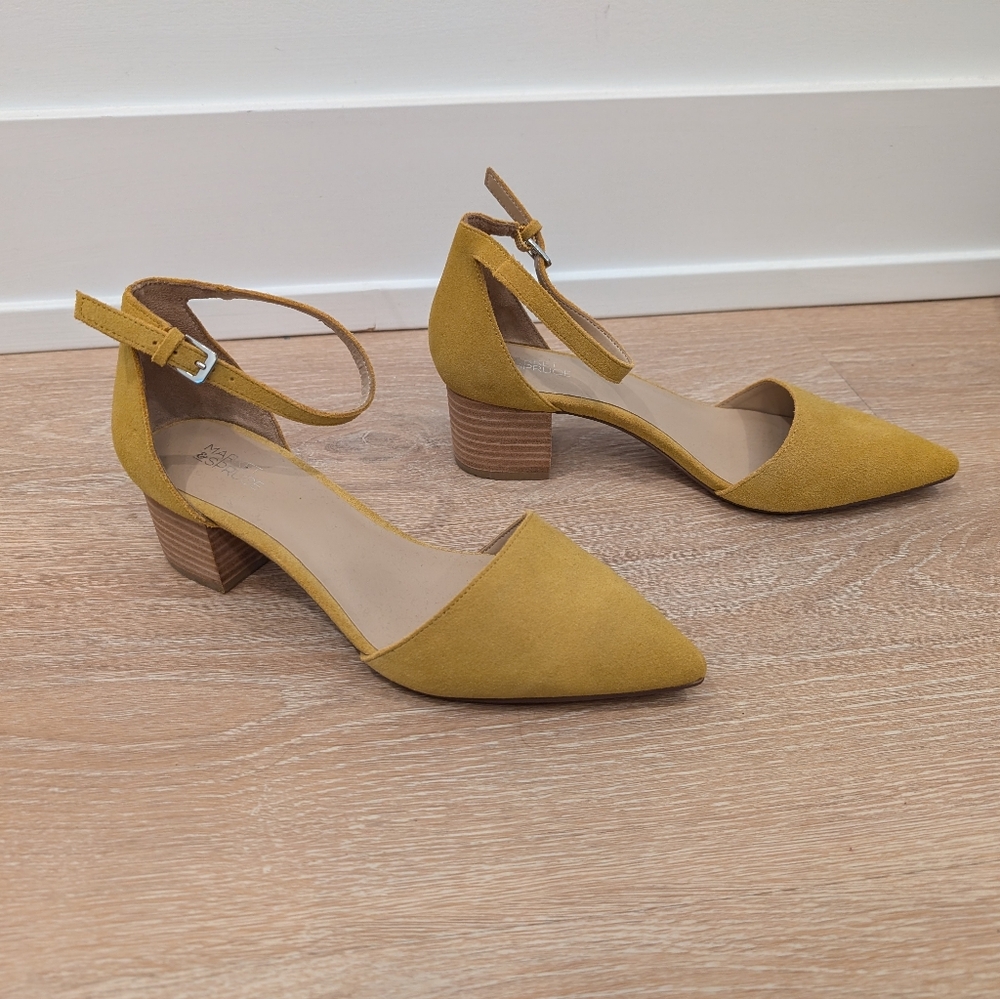 Market & Spruce Madison Suede Ankle Strap Heel Size 7.5 - Picture 6 of 14